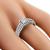 0.70ct  Princess Cut Center Diamond 14k White Gold Engagement Ring