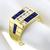 sapphire diamond 18k yellow gold ring 2