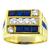 sapphire diamond 18k yellow gold ring 3