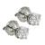 diamond  14k white gold stud earrings 3