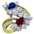 ruby sapphire diamond 18k yellow gold ring 1