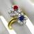 ruby sapphire diamond 18k yellow gold ring 2