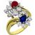 ruby sapphire diamond 18k yellow gold ring 3