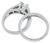 1.00ct center diamond engagement ring and wedding band set photo 3