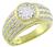 1.11ct center diamond 1.50ct side diamond ring photo 1