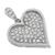 14k white gold diamond heart pendant 1