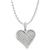 14k white gold diamond heart pendant 2