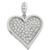 14k white gold diamond heart pendant 3