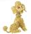 14k yellow gold poodle dog pin 1