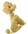 14k yellow gold poodle dog pin 2