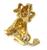 14k yellow gold poodle dog pin 4