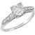 1920s  0.50ct Old Mine Cut Diamond Platinum Engagement Ring