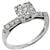 1920s 0.75ct Old Mine Cut Diamond Platinum Engagement Ring