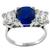 platinum sapphire and diamond 3 stone anniversary ring  3