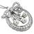 diamond pearl 14k white gold pin  1