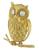 diamond 14k yellow owl  pin 3