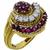 ruby and diamonnd 18k yellow and white gold ring 1