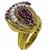 ruby and diamonnd 18k yellow and white gold ring 3