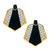 14k yellow gold diamond and onyx earrings 1