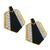 14k yellow gold diamond and onyx earrings 2