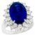  14k white gold sapphire diamond cocktail ring 1