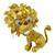 18k yellow and white gold lion pin 1