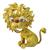 18k yellow and white gold lion pin 2