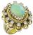 1960s opal diamond 14k gold ring 3/4 view photo