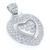  diamond 14k white gold heart pendant 1