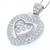  diamond 14k white gold heart pendant 2