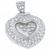  diamond 14k white gold heart pendant 3