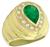 vintage 2.00ct emerald diamond 18k gold ring 3/4 view  photo