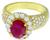 2.00ct ruby 2.00ct diamond ring photo 3