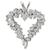 14k white gold open heart pendant 1