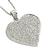  14K white gold heart pendant 1