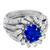 sapphire diamond 14k white gold ring 3