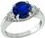 2.66ct Sapphire 0.70ct Diamond Engagement Ring Photo 1