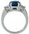 2.66ct Sapphire 0.70ct Diamond Engagement Ring Photo 4