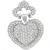 18k white gold diamond heart pendant 3