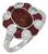 2.92ct ruby 0.61ct diamond gold ring 3/4 view photo