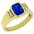  sapphire diamond 18k yellow gold ring 1