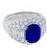  sapphire diamond platinum  ring 3