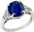 3.17ct Sapphire 0.60ct Diamond Engagement Ring Photo 1