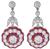 3.73ct diamond 2.50ct ruby earrings photo 1