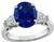 3.99ct Sapphire 0.70ct Diamond Engagement Ring Photo 3