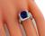 4.24ct sapphire 1.00ct diamond engagement ring photo 2