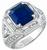 4.24ct sapphire 4.70ct diamond ring photo 1