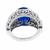 sapphire diamond platinum  ring 4