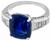 6.21ct ceylon sapphire 0.30ct diamond engagement ring photo 3