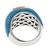 18k white gold blue topaz diamond enamel ring 4